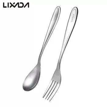 Титановая ложка Lixada, легкая полноразмерная обеденная ложка для дома, кемпинга, пешего туризма, альпинизма