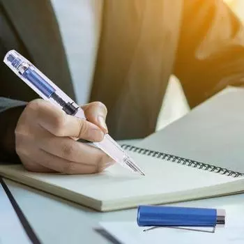 Титановая перьевая ручка, большая емкость чернил, вакуумная заправка, тонкий наконечник из нержавеющей стали, гладкая ручка для письма для ежедневного письма красный