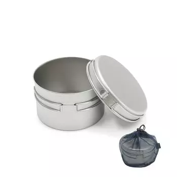 Титановая плита глубокого типа для приготовления пищи, кемпинга, скалолазания, предотвращения стихийных бедствий [belmont] BM-093 (M) (с корпусом) серебряный