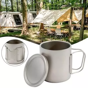 Титановая посуда для напитков с двухслойной теплоизоляцией, кружки для воды, кофе, чая и с крышкой для дома, отдыха на природе, походов и путешествий. 200ml No Handle