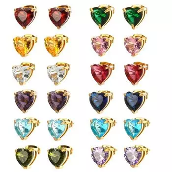 Титановая сталь не теряет цвет Серьги «December Love» Серьги в форме сердца с циркониевыми серьгами Модные роскошные женские серьги