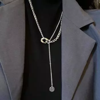 Титановая сталь не выцветающая цепочка свитер ожерелье женские осенние и зимние хип-хоп аксессуары холодный дизайн Sense Niche свитер цепочка