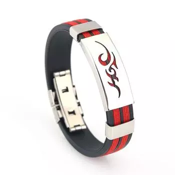 Титановая сталь персонализированный Fire Cloud Flame Great Wall мужской силиконовый браслет модный мужской браслет из нержавеющей стали