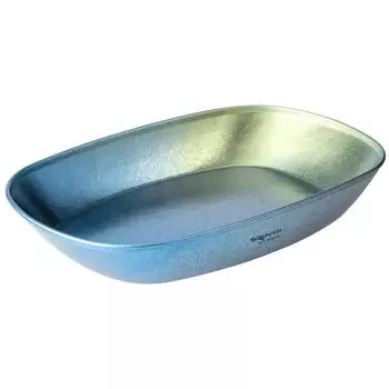 Титановая тарелка для кемпинга, тарелка для барбекю, рыбная тарелка, сверхлегкая, штабелируемая и портативная серебряный