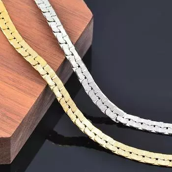 Титановая титановая стальная цепочка-змея, цепочка на ключицу