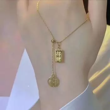 Титановое ожерелье из титановой стали, расширенная чувствительность, темперамент, цепочка на ключицу