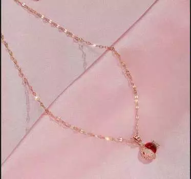 Титановое стальное ожерелье Lucky Little Red Fish, маленькая золотая рыбка, транзитная ключичная цепочка, не выцветает