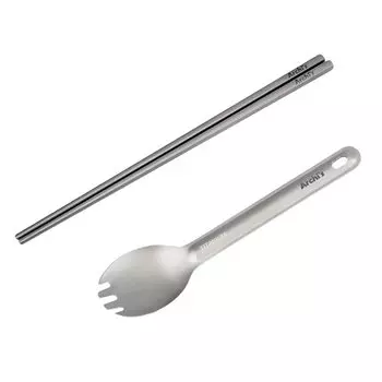 Титановые квадратные палочки для еды ложка с набором ложек тарелка миска миска TITANIUM Solo Кемпинг барбекю на открытом воздухе ультралегкий прочный чехол посуда