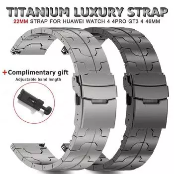Титановый браслет 22 мм для Huawei Watch 4/3 Pro GT4/3Pro, 46 мм, идеальный ремешок для часов Amazfit Balance GTR 4/3/2, 47 мм, ремешок для часов 22mm серебряный