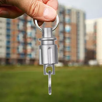 Титановый быстросъемный брелок для ключей в машину с кольцами, съемный для пикника серый