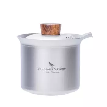 Титановый чайник Boundless Voyage, стильный, термостойкий, двухслойный, небольшой, 125 мл, чайник, китайская чайная утварь, легкий, устойчивый к ржавчине, простой в использовании