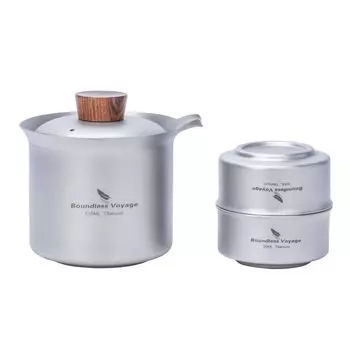 Титановый чайник Boundless Voyage, стильный термостойкий двухслойный чайник, маленький чайник на 125 мл, китайская чайная утварь, легкая, устойчивая к ржавчине
