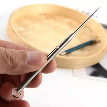 Титановый держатель для зубочисток, фруктовая вилка, уличный EDC держатель для зубочисток, водонепроницаемый карманный, экологически чистый для путешествий, кемпинга, инструмент синий