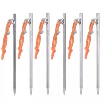 Титановый колышек Boundless Voyage, прочный, со светоотражающей веревкой, кованые колышки, прочные, легкие колышки 20 см, 24 см, 30 см, 35 см, 40 см, набор колышков Mountains