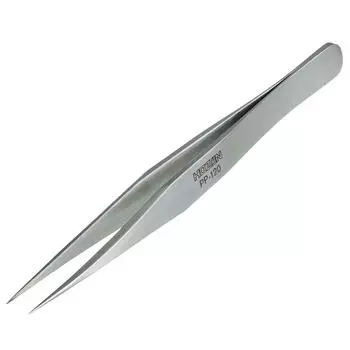 Титановый пинцет HOZAN, полностью немагнитный, общая длина 125 мм, ширина раскрытия 8 мм, ширина кончика 0,3 мм, прямой тип PP-120