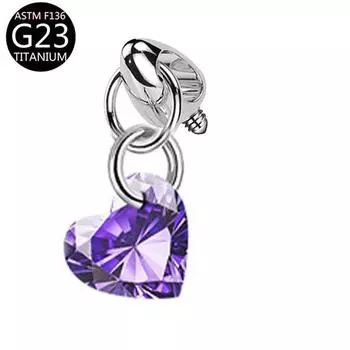 Титановый сплав Пуля Головка Подвеска Капля воды G23 Титановый пирсинг для тела Ювелирные изделия Сделай сам Вертикальные серьги-гвоздики