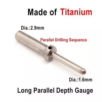 Титановый стоматологический длинный параллельный штифт, глубиномер, имплантат, хирургический инструмент, инструменты для стоматолога 1 piece