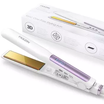 Титановый утюжок для волос с быстрым нагревом и отрицательными ионами для создания гладких волос. Многофункциональный выпрямитель и щипцы для завивки. Инструмент для укладки с двойным напряжением для профессионалов.