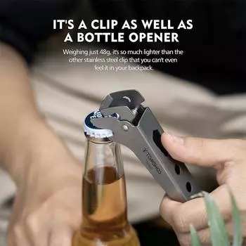 Титановый зажим для кастрюли Многофункциональный зажим для кухонной утвари Термостойкий держатель для кастрюли Нескользящий горшок серебряный