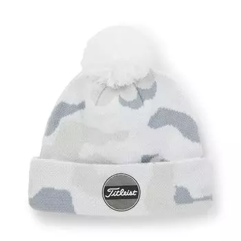 Titleist Boardwalk Pom Pom Golf Beanie White One Size Fits Most