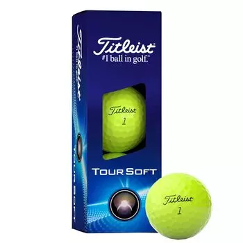 Titleist Golf Ball 24 TOUR SOFT YELLOW 3P Sleeve T4114S-3PJ (3 pieces) (Yellow/FF/Men s)