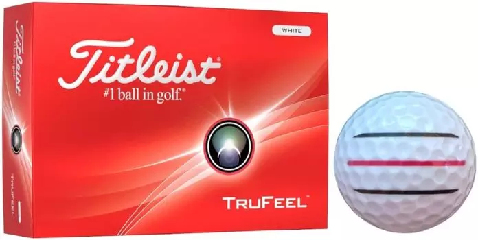 Titleist Golf Ball TRUFEEL 24 Year Model 1 [Hapiraki_Golf Line] (White Dozen_3 Lines)