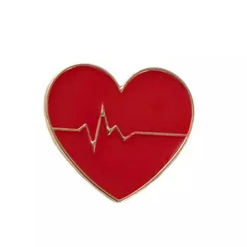 TJA мультфильм стетоскоп сердце эмаль брошь значок на сумке доктор медсестра ювелирные изделия Stethoscope