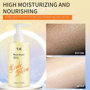 TJE Rose Water MoisturizeBody Lotion 200 мл Увлажняющий лосьон для тела со стойким ароматом