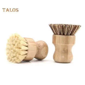 TK Круглая кастрюля, миска, раковина, плита, щетка для мытья, кухонный инструмент для чистки Bamboo Sisal