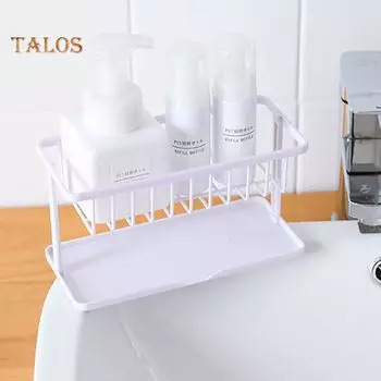 TK Кухня Губка Щетка Полка для бутылок Сливной держатель для хранения Полка серый