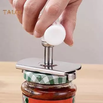 TK Стеклянная крышка для консервных банок, открывалка для бутылок, кухонный артефакт зелёный