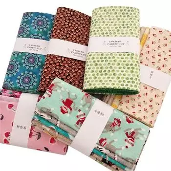 Ткань 5 цветов группа хлопчатобумажная лоскутная ткань группа DIY ткань для рукоделия 25*22cm