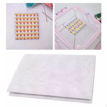 Ткань Аида, вышивка крестиком, рукоделие, 14 карат, для гобелена, наволочки, однотонный белый декор, вышивка 53x50cm