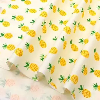 Ткань ананас ткань скандинавские фрукты примерно 160 см x 1 м вырезанный милый узор цветочный узор DIY принадлежности ремесла/ручная работа