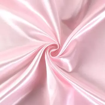 Ткань Атлас Однотонный Мягкий Полиэстер Атласный Полиэстер Приблизительно 122 см в ширину x Приблизительно 2 м в отрезе Светло-розовый OKS310 Товары для рукоделия 100%