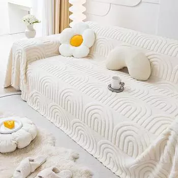 Ткань чехла для дивана, создающая ощущение премиум-класса зимой, утолщенное плюшевое одеяло для дивана, которое можно расстелить и накрыть, теплая подушка для дивана на осень и зиму 175*130