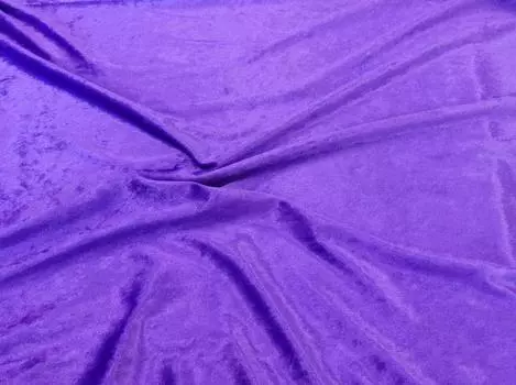 Ткань Cosmo Textile, мятый велюр, простой полиэстер, ширина примерно 112 см, отрез 1 м, фиолетовый GD3300, расходные материалы, 100% цвет 176, рукоделие/ручная работа