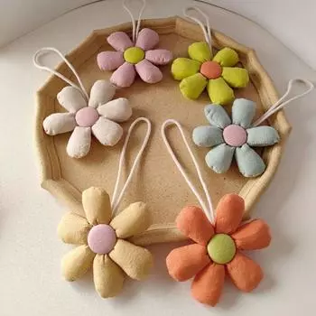 Ткань Цветочная Сумка Подвеска Сумка Матч Аксессуары Цветочный Шнур Свежий Рюкзак Украшения Девушка синий