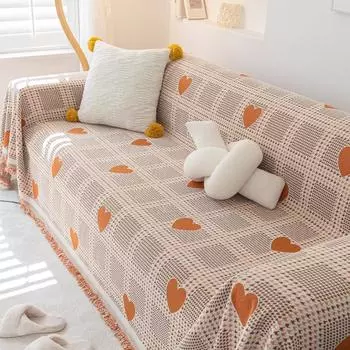 Ткань для чехла для дивана, высокая плотность, приятная для кожи, удобное мягкое многоцелевое одеяло кремового цвета, мягкий цветной тон, дышащая 180x130