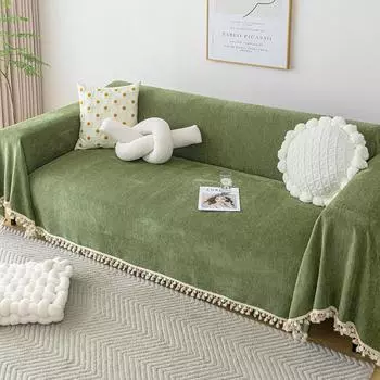 Ткань для чехла на диван из синели, всесезонный универсальный водонепроницаемый и противоскользящий чехол для дивана, ткань против кошачьих царапин, подушка для сиденья, пылезащитный чехол 180*130CM