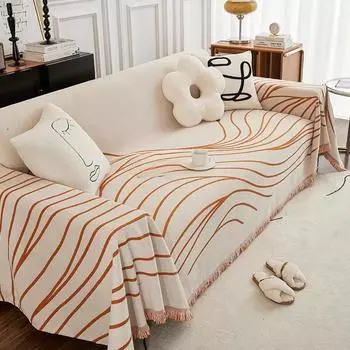 Ткань для чехла на диван из синели Line, универсальное всесезонное, простое, современное и модное полотенце для дивана с полным покрытием, высококачественное одеяло для дивана 180*130cm