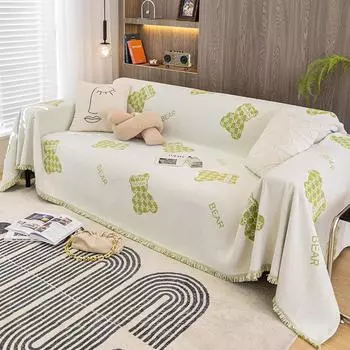 Ткань для чехла на диван из синели, универсальное полотенце для дивана Four Seasons, чехол для дивана с защитой от царапин, чехол для дивана в стиле Ins, полное покрытие, полотенце 180*130cm