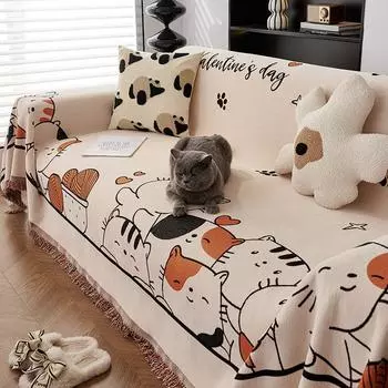 Ткань для чехла на диван из синели, универсальный чехол для дивана Four Seasons, высококачественная подушка для дивана с защитой от царапин, цельный чехол для дивана с полным покрытием 180*130cm