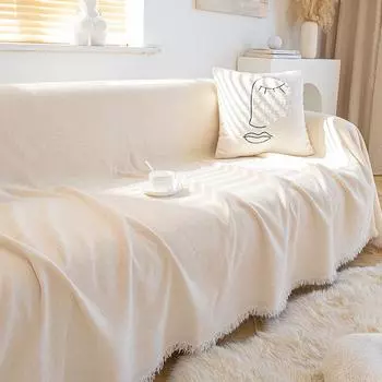 Ткань для чехла на диван из синели, универсальное четырехсезонное полностью покрытое большое диванное полотенце, подушка с защитой от царапин 180*130cm