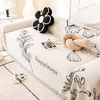 Ткань для чехла на диван, осень-зима, плотная плюшевая жаккардовая ткань, пылезащитная противоскользящая многофункциональная подушка-одеяло с ворсом 180x130cm1pcs