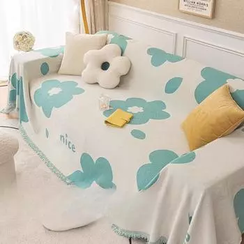 Ткань для чехла на диван, универсальное четырехсезонное полностью покрытое полотенце для дивана, не царапающееся, Ins Wind Net, красное одеяло для дивана 180*130cm