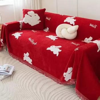 Ткань для чехла на диван в скандинавском стиле, простая современная нескользящая подушка для дивана, универсальная ткань для четырех сезонов, утолщенная синель, не царапающая 180*130cm