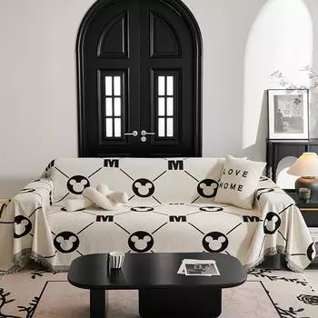 Ткань для чехла на диван, всесезонный универсальный чехол, универсальное одеяло, полотенце в скандинавском минималистском стиле, плотная текстура, двустороннее использование 130x180