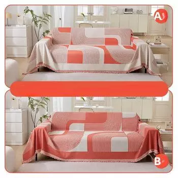 Ткань для чехлов на диван I Одеяло для дивана Полотенце «Все включено» Свежий чехол для дивана Четырехсезонная универсальная диванная подушка 180*130cm красный