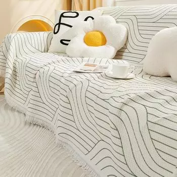 Ткань для чехлов на диван из синели, универсальный пылезащитный чехол для дивана на все времена года, защита от кошачьих царапин, пылезащитный универсальный чехол для дивана, утолщенный 180*130cm